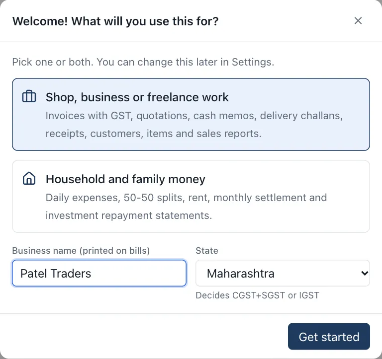 First sign-in